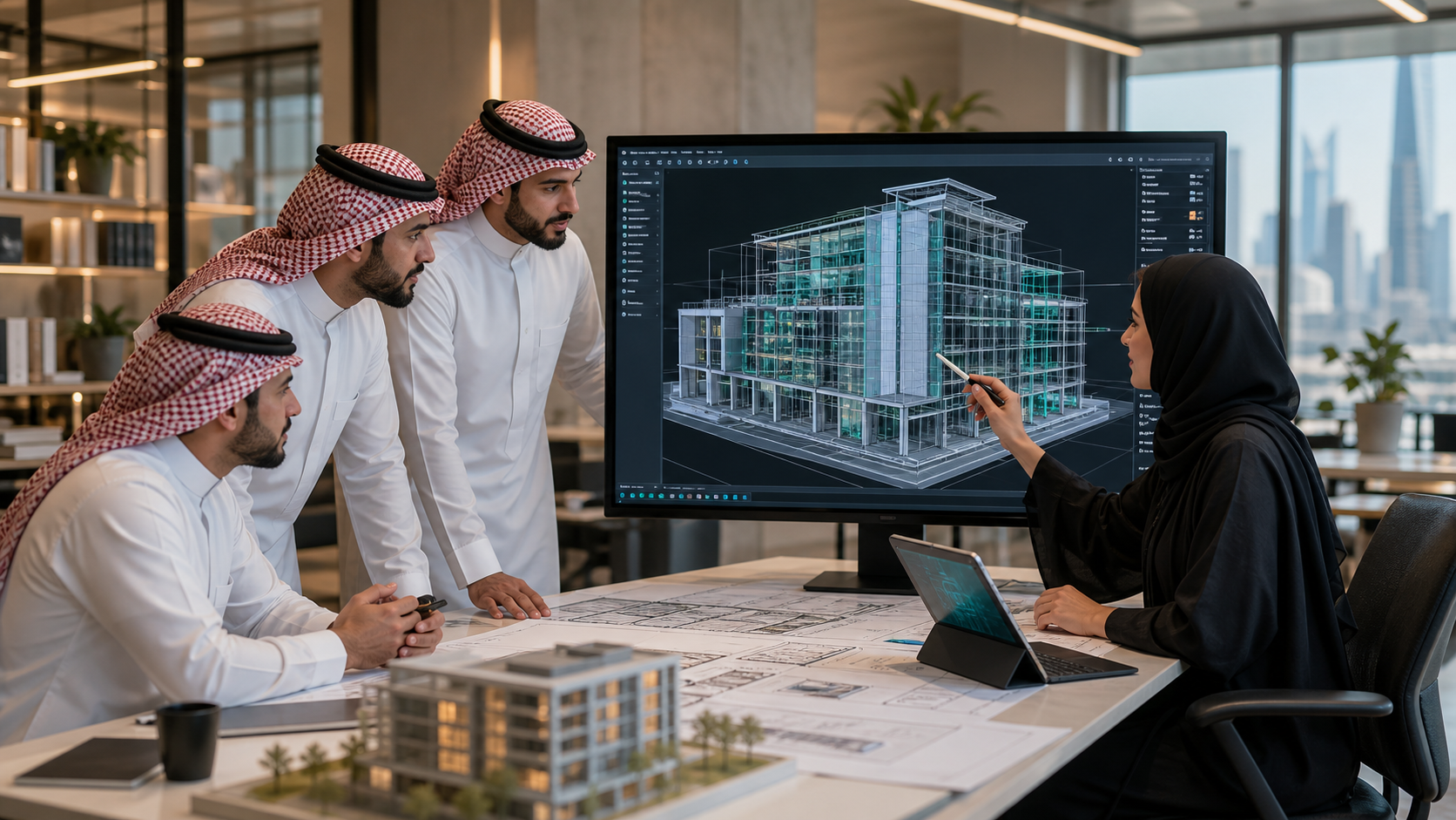 اعتماد نمذجة معلومات البناء BIM في مشاريع التصميم المعماري الجديدة
