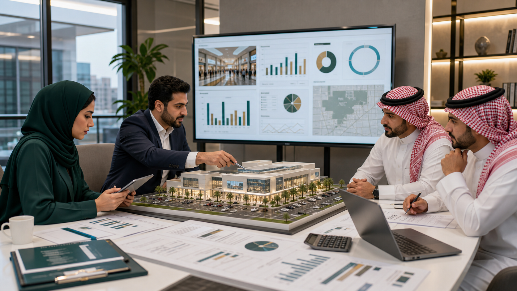 دراسة جدوى فنية لمجمع تجاري تعتمد تحليل السوق وكفاءة التشغيل
