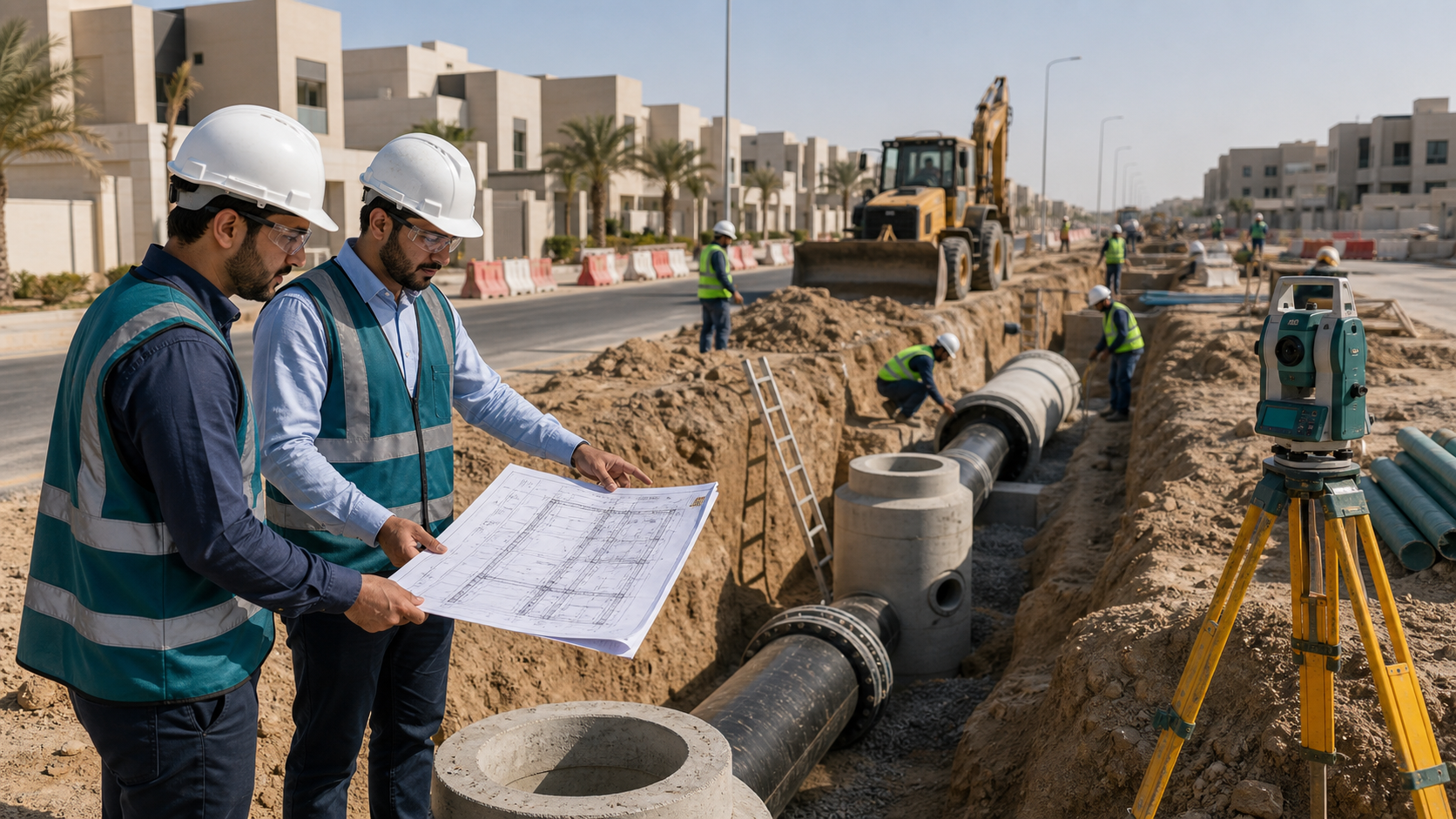 حلول البنية التحتية تدعم شبكات المياه والصرف في الأحياء الجديدة