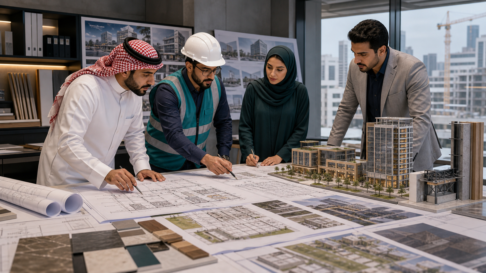 إعداد مخططات تنفيذية لمشروع تجاري متعدد الاستخدامات