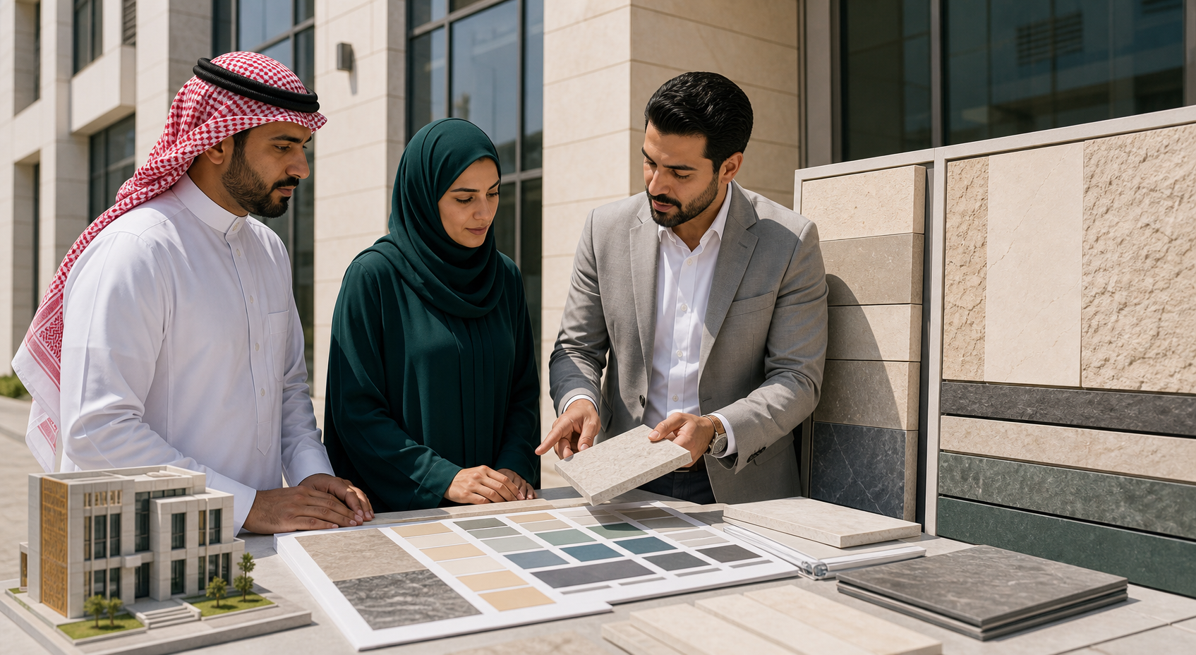 معايير اختيار الحجر والدهانات في الواجهات الخارجية