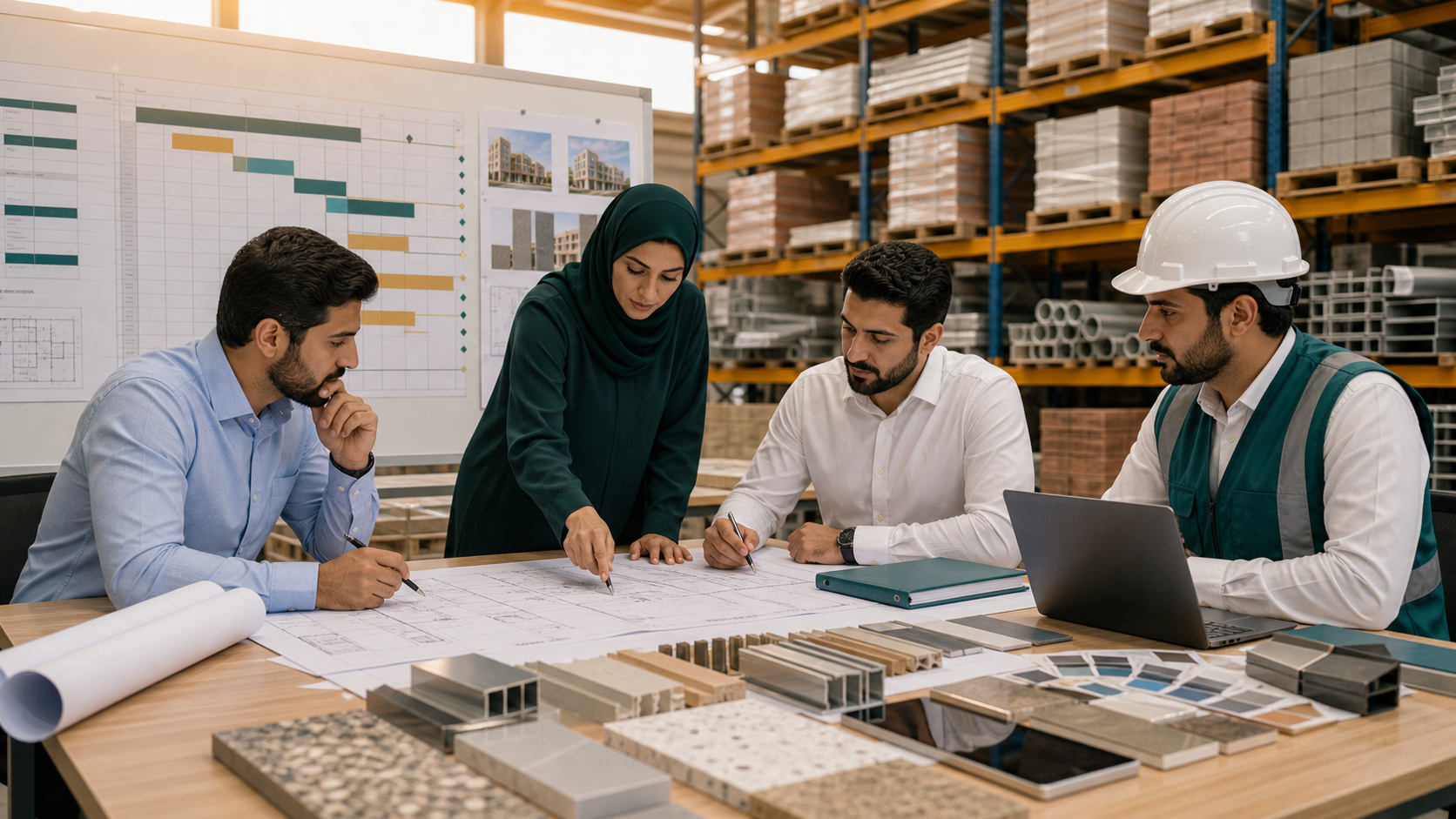 إعداد خطة مشتريات لمواد البناء طويلة التوريد