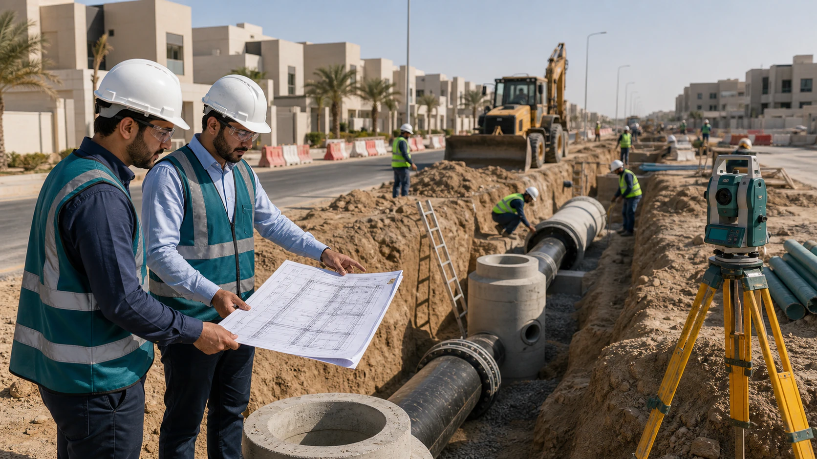 حلول البنية التحتية تدعم شبكات المياه والصرف في الأحياء الجديدة