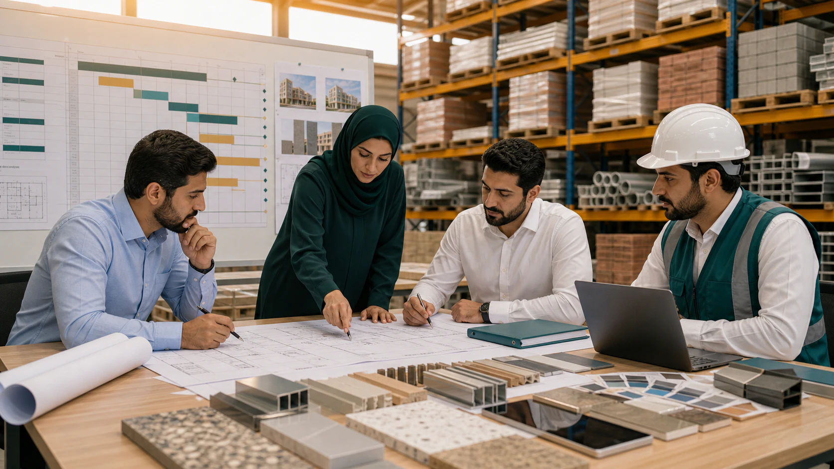 إعداد خطة مشتريات لمواد البناء طويلة التوريد